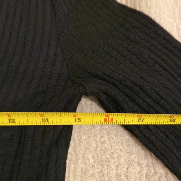 Reformation Gellar Black Ribbed Knit Top. Size S - Picture 6 of 8